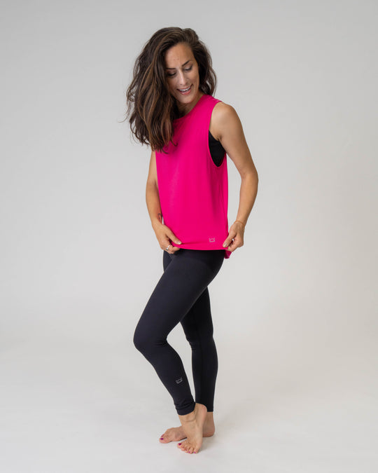 Flowy Scoop Hem Muscle Tank