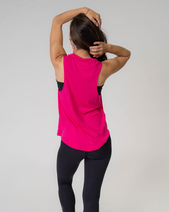 Flowy Scoop Hem Muscle Tank