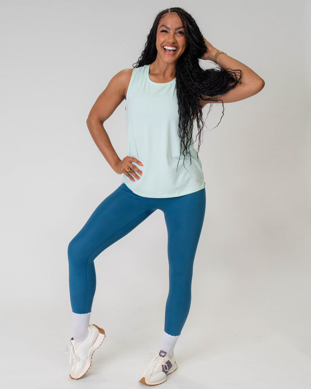 Flowy Scoop Hem Muscle Tank