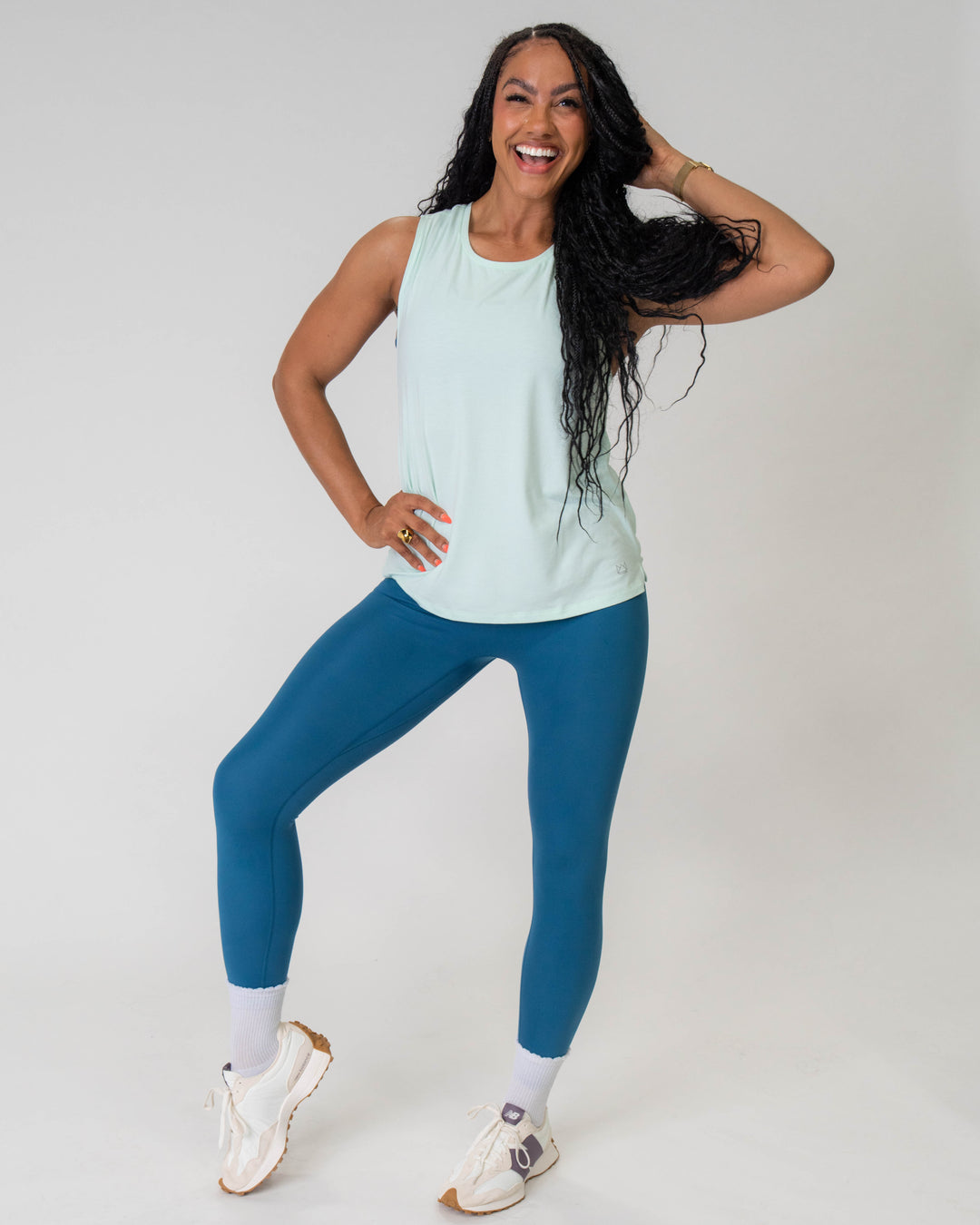Flowy Scoop Hem Muscle Tank