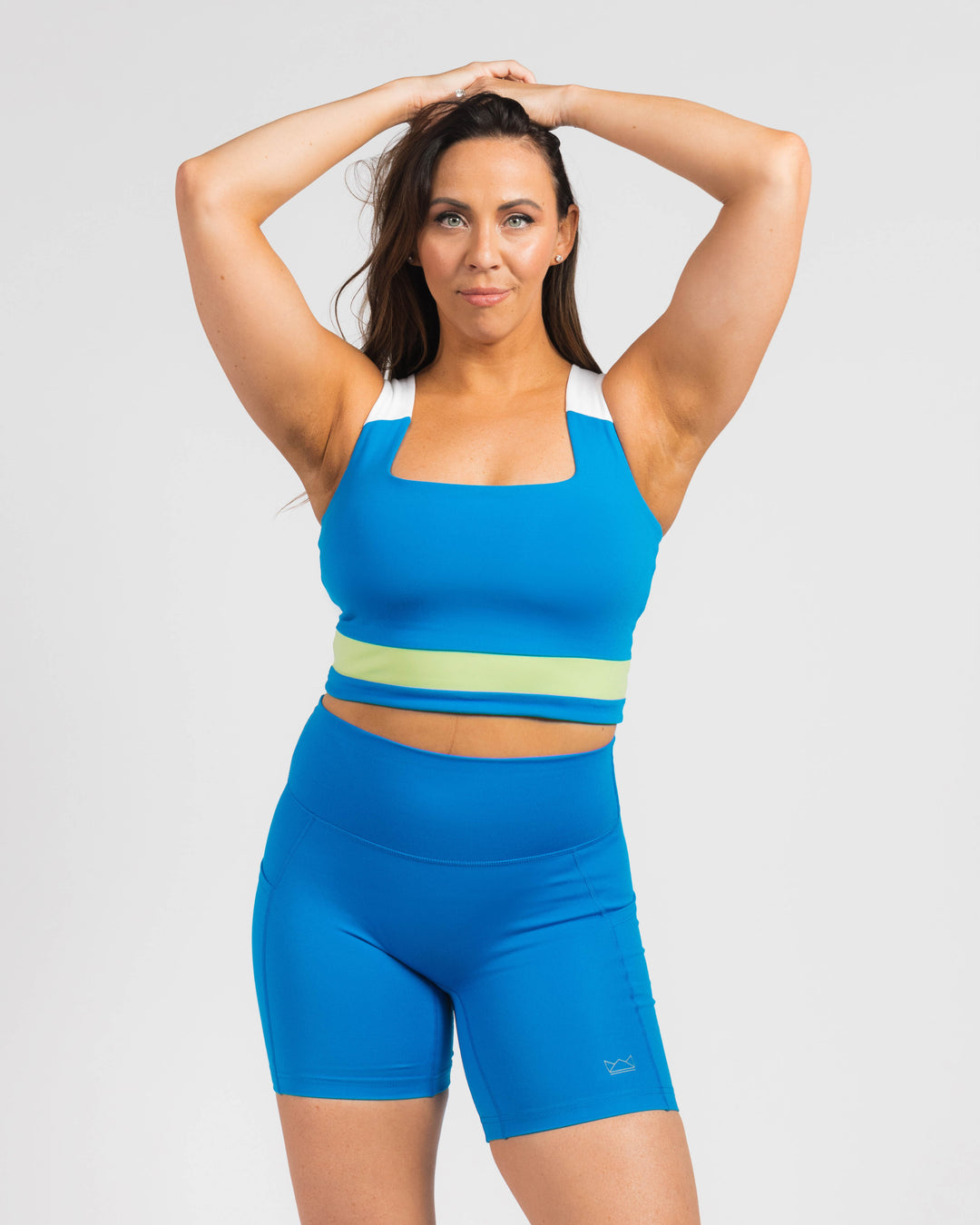 BOLD Color Blocked Square Neck Long Lined Bra