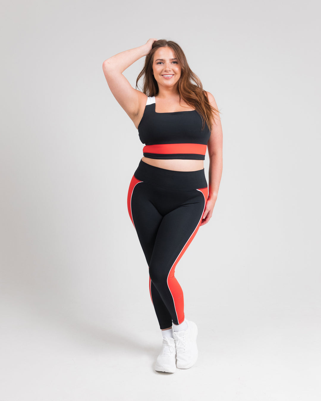 BOLD Color Blocked Square Neck Long Lined Bra